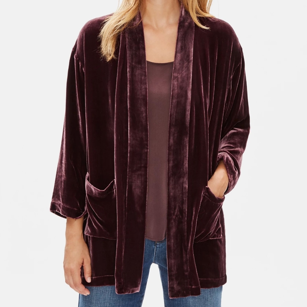 Eileen Fisher Velvet Kimono Jacket